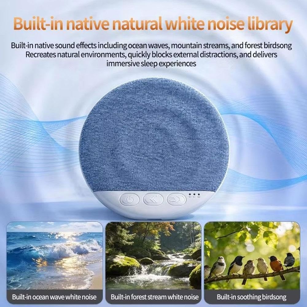 Bluetooth Under Pillow Speaker: Sleep Speaker with White Noise & Timer