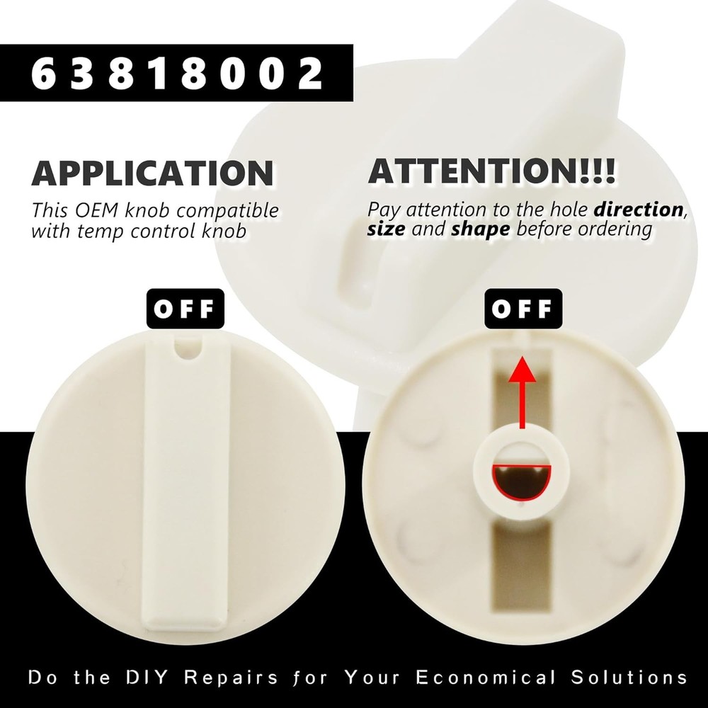 Temp Control Knob for Wall & Baseboard Heaters - Durable, Easy Install Replac...