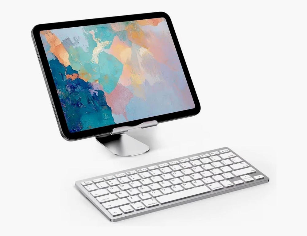Lamicall Adjustable Tablet Stand + Omoton Wireless Keyboard / Open Box /