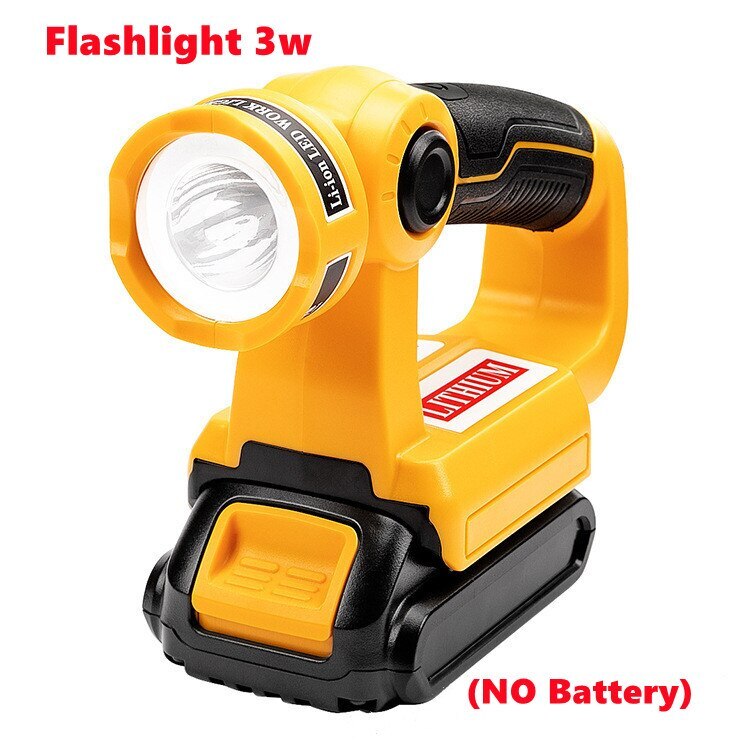 LED Work Lamp Flashlight For Dewalt DCB140 DCB20 Li-ion Battery USB Tools Light