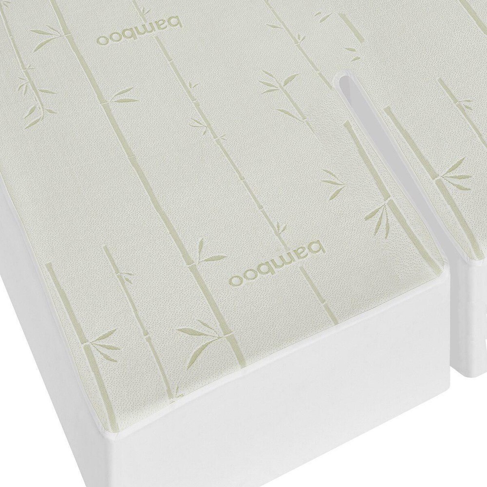 Top Split King Waterproof Bamboo Mattress Protector Antibacterial Hypoallergenic
