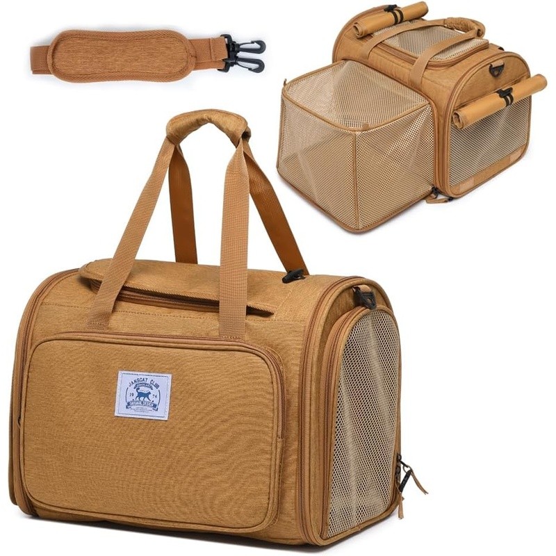 Expandable Pet Carrier Backpack Soft-Sided Travel Bag Multi-Access Durable New