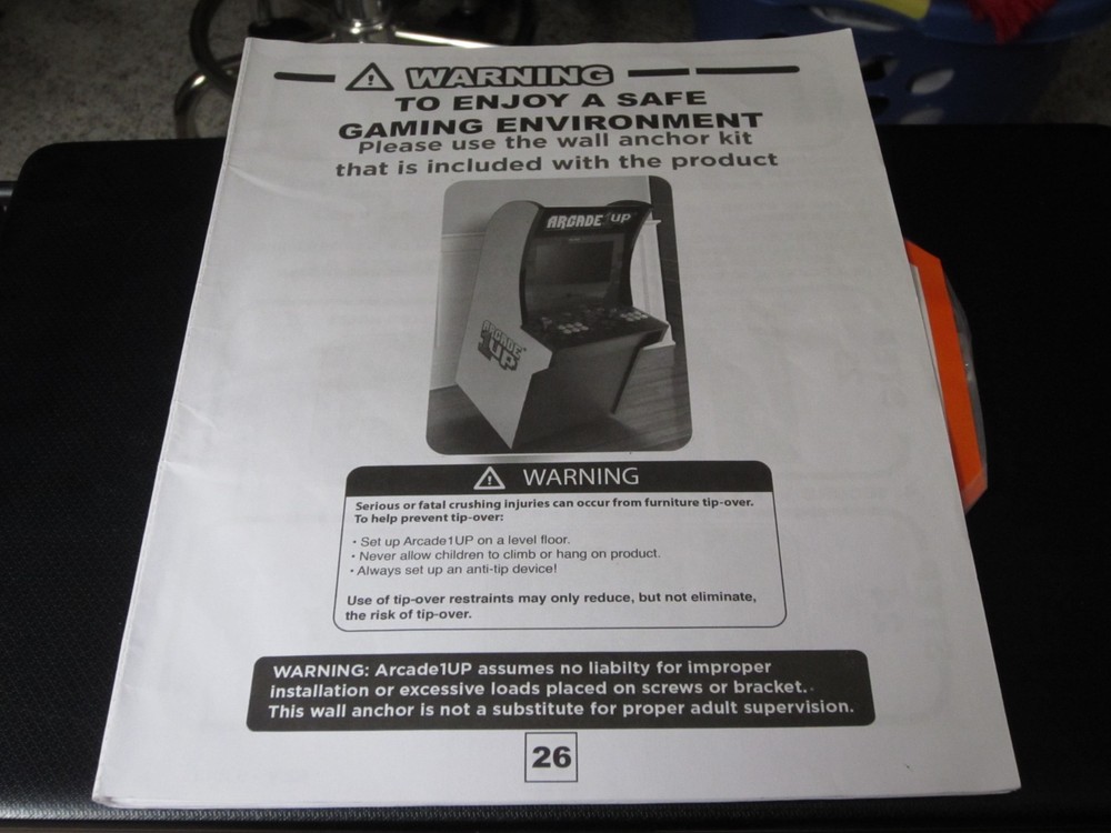 Arcade 1UP Assembly Instruction Booklet