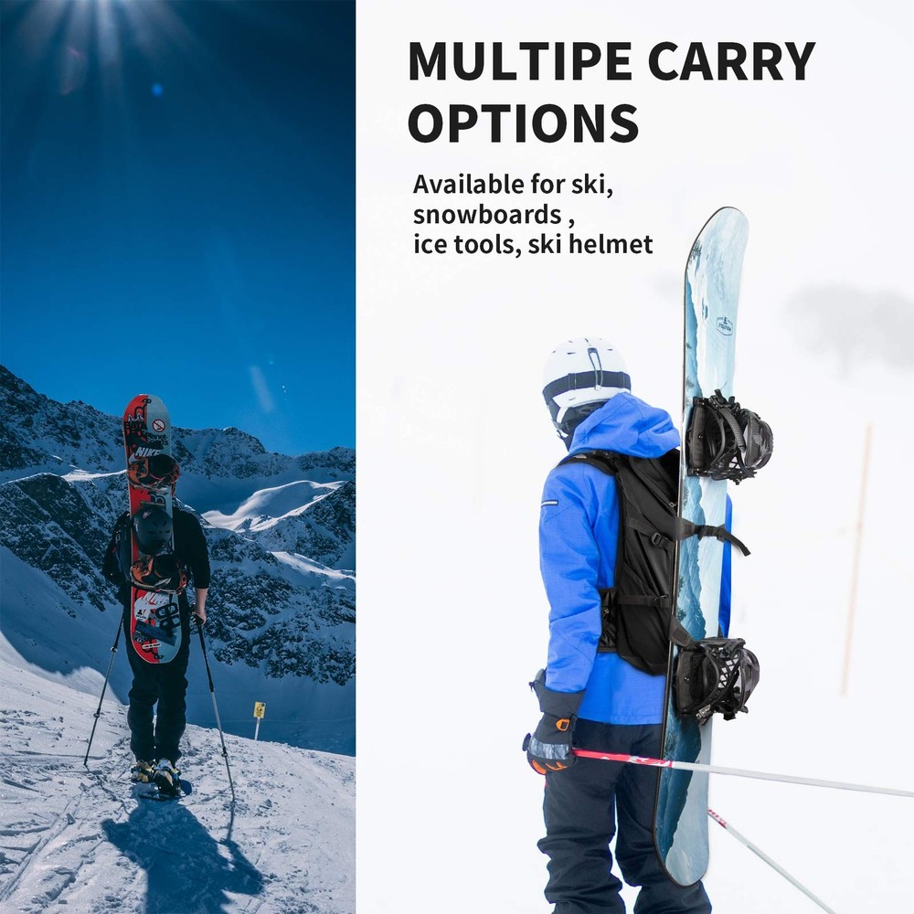 Ski Backpack, 22L Snowboard Travel Backpack 900D Polyester Waterproof Backpac...