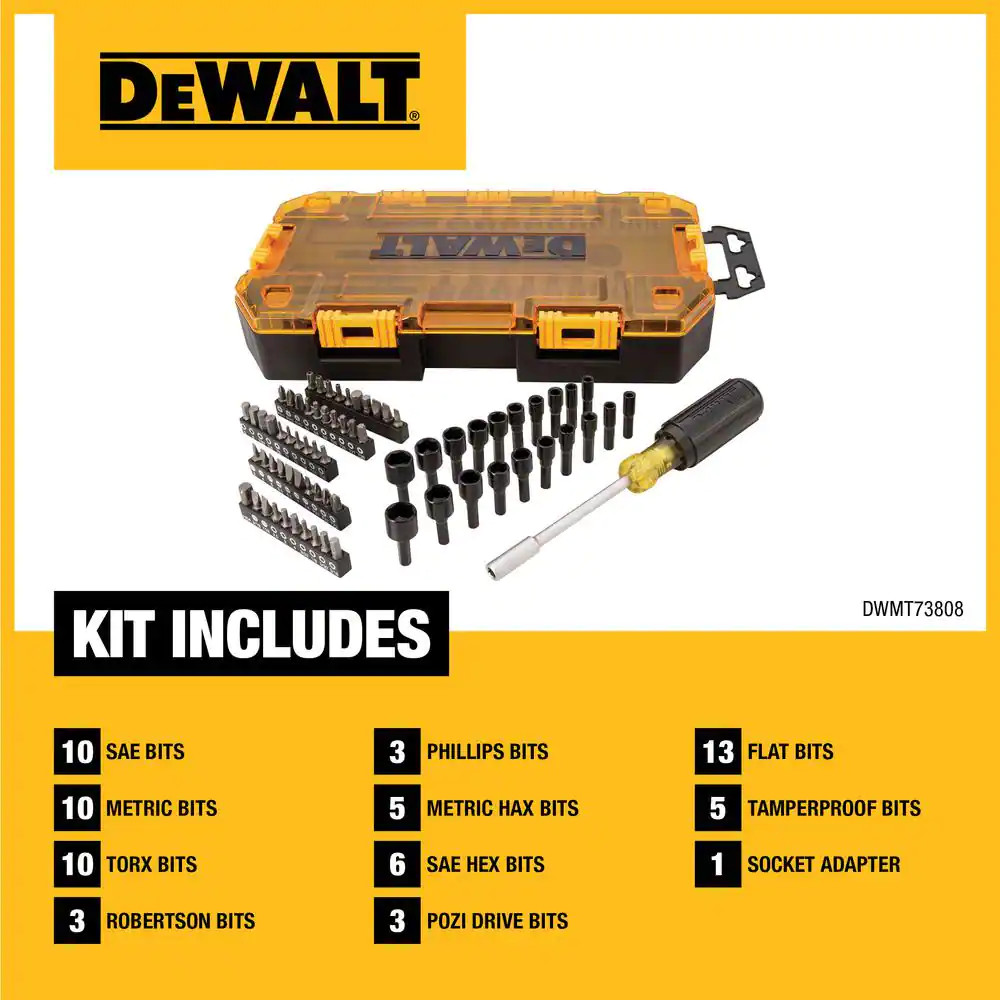 1/4 In. Multi-Bit and Nut Driver Set (70-Piece)