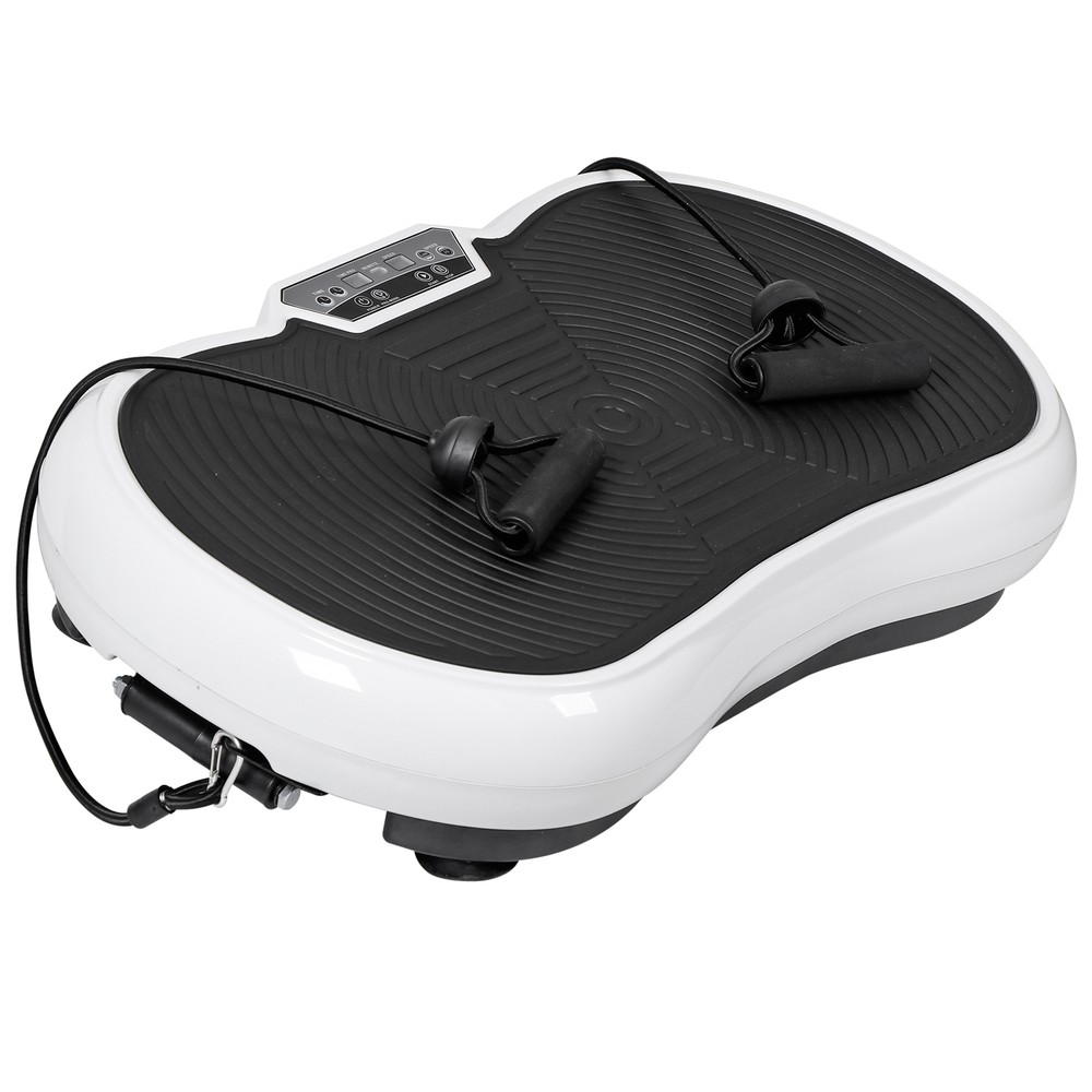 Compact Space Saving Vibration Plate Machine Efficient Home Gym Workouts, White