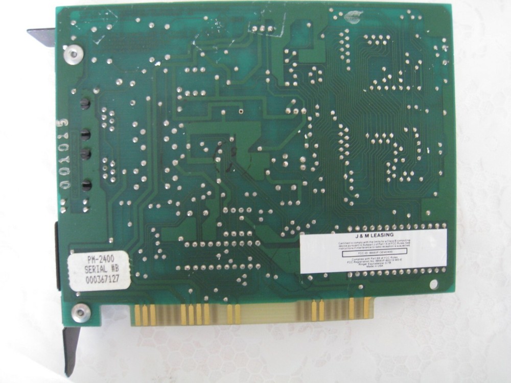 Vintage Etronics 2400 bps Modem Half-Card Internal Modem in Box - USED