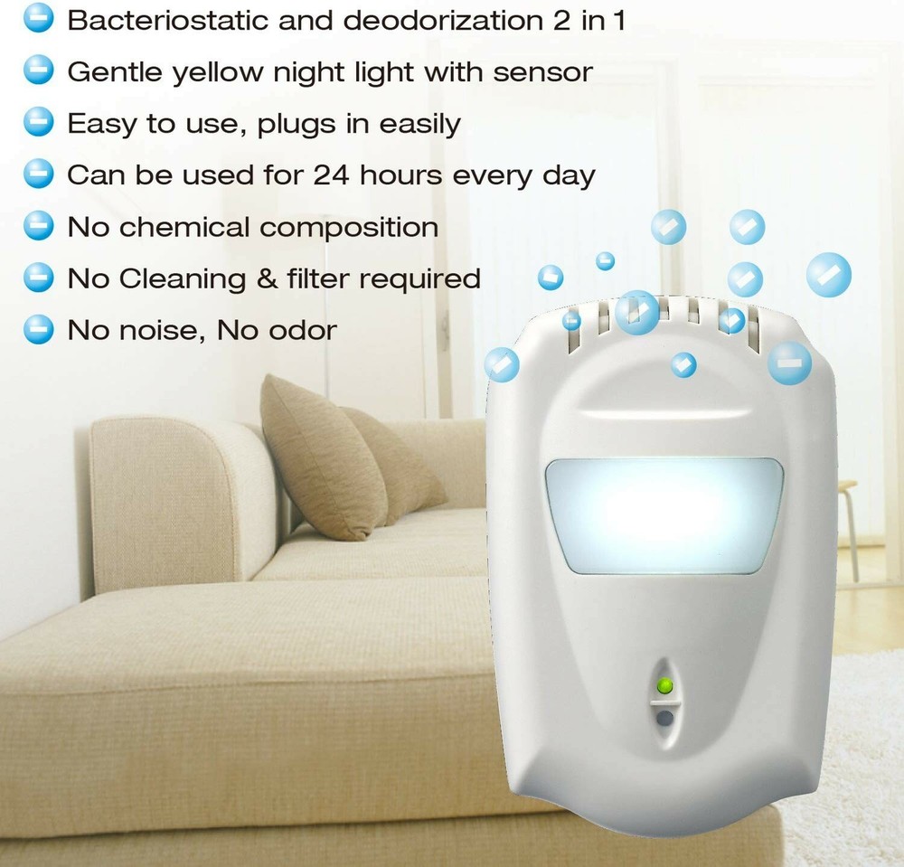 3x Anion Air Sterilizer LED Kill Germ & Oder Cover Pandemic Lockdown (UV Like)