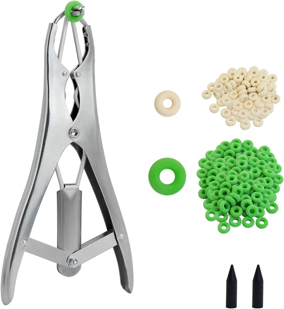 Castration Bander & 70Pcs Rubber Rings, Balloon Expander Tool Pliers