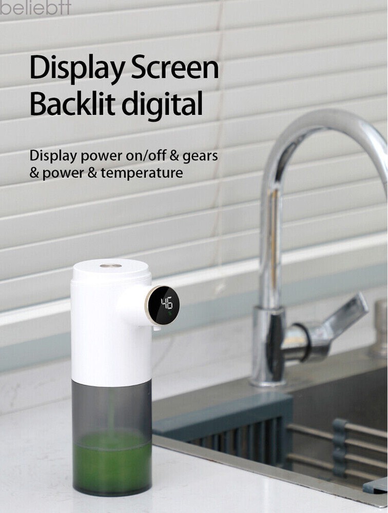 Liquid Automatic Soap Dispenser 10.14OZ Smart Soap Dispenser 3 Levels Adjustable