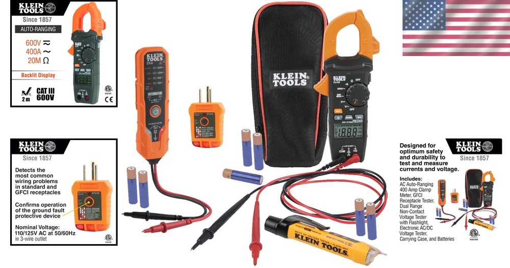 Klein Tools Electrical Voltage Kit with Clamp Meter