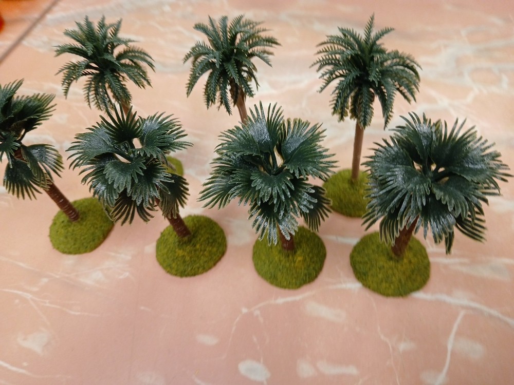 7 based Landscape Mixed Model Palm Tree wargaming scenery terrain 4.5" Tall