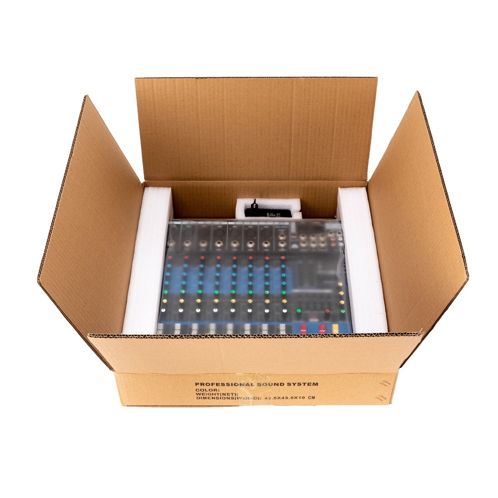 8 Channel Professional Bluetooth Live Studio Audio Mixer USB Mixing Console