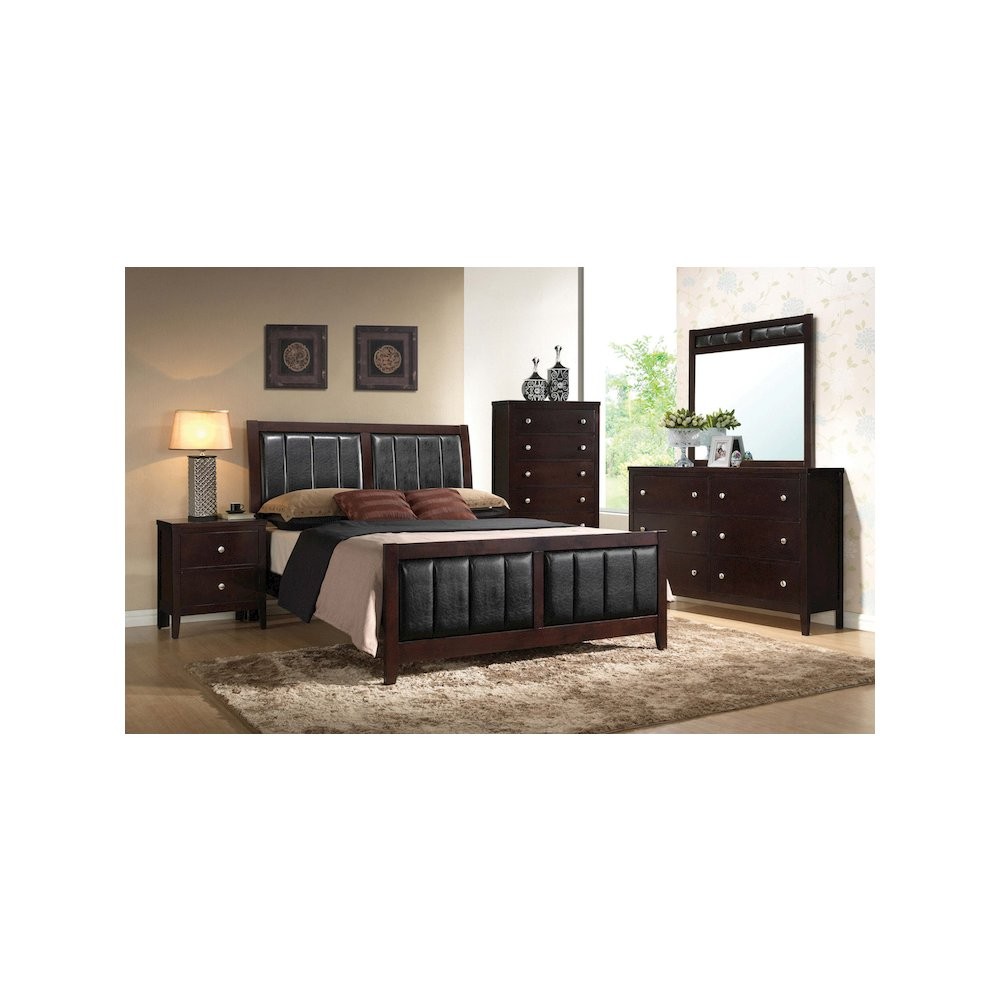 Carlton 4-piece Eastern King Bedroom Set Cappuccino