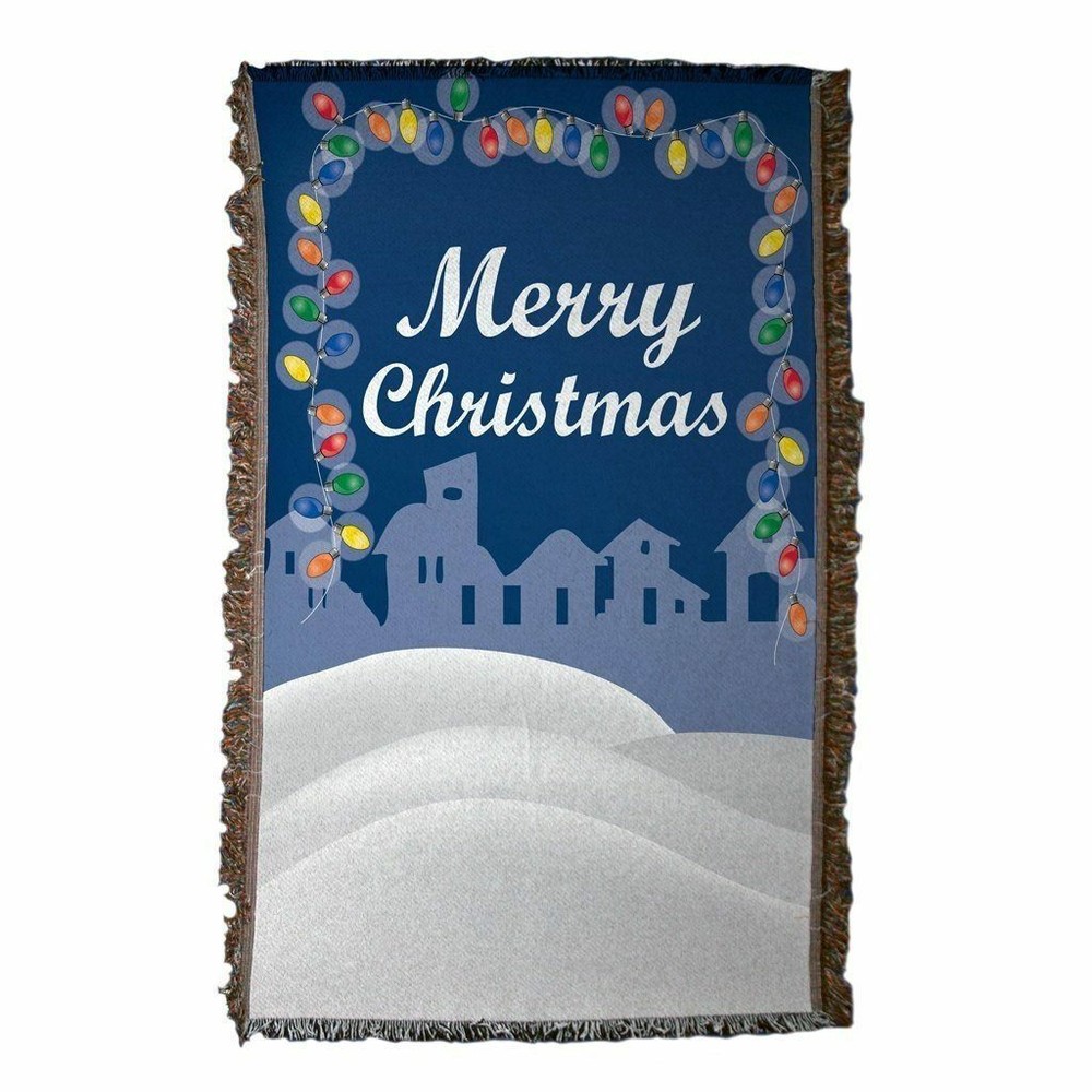 Christmas Lights Woven Blanket