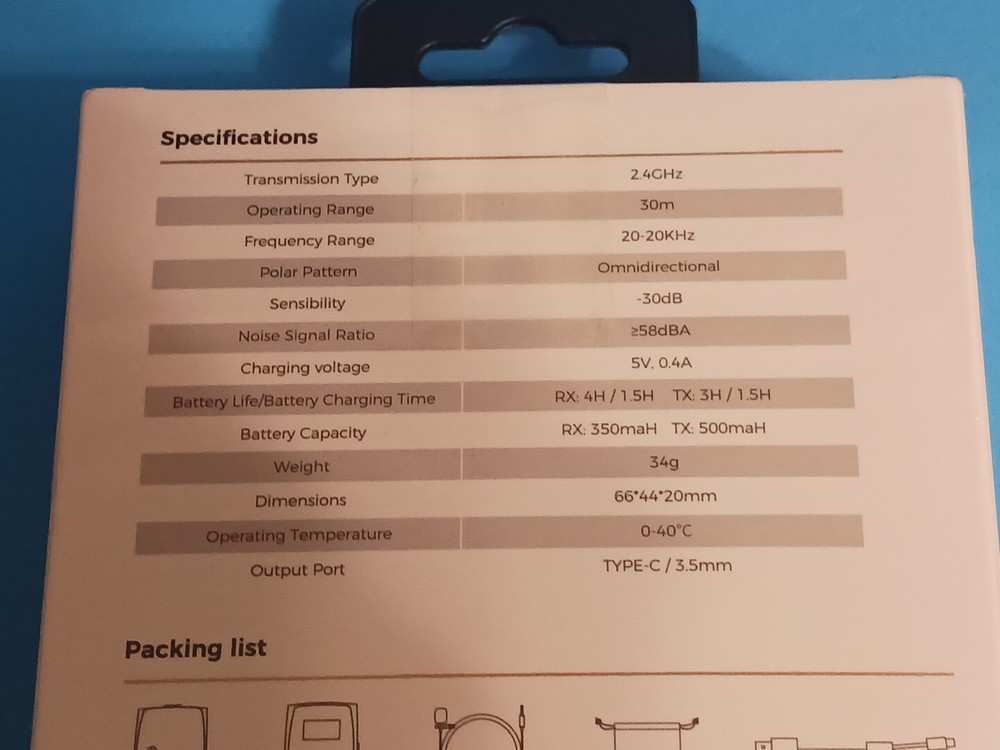 Mirfak WE10 Dual Wireless Microphone System Transmitter Receiver Recording - New