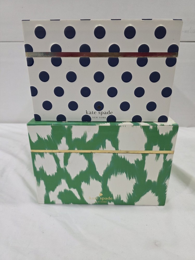 Kate Spade Nesting Boxes Poke A Dot And Green/white- Size Small And Medium