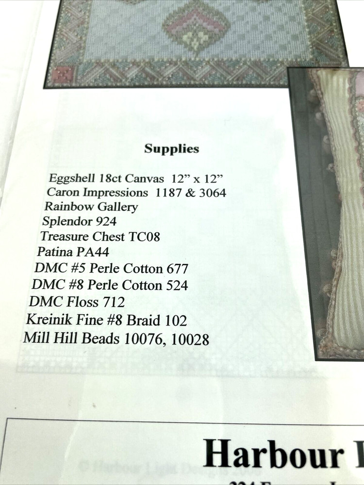 Harbour Light Designs Needlepoint Chart PATTERN Meadow Flower Paula Towner