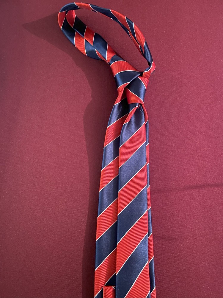 Blue & Red Striped Necktie Set
