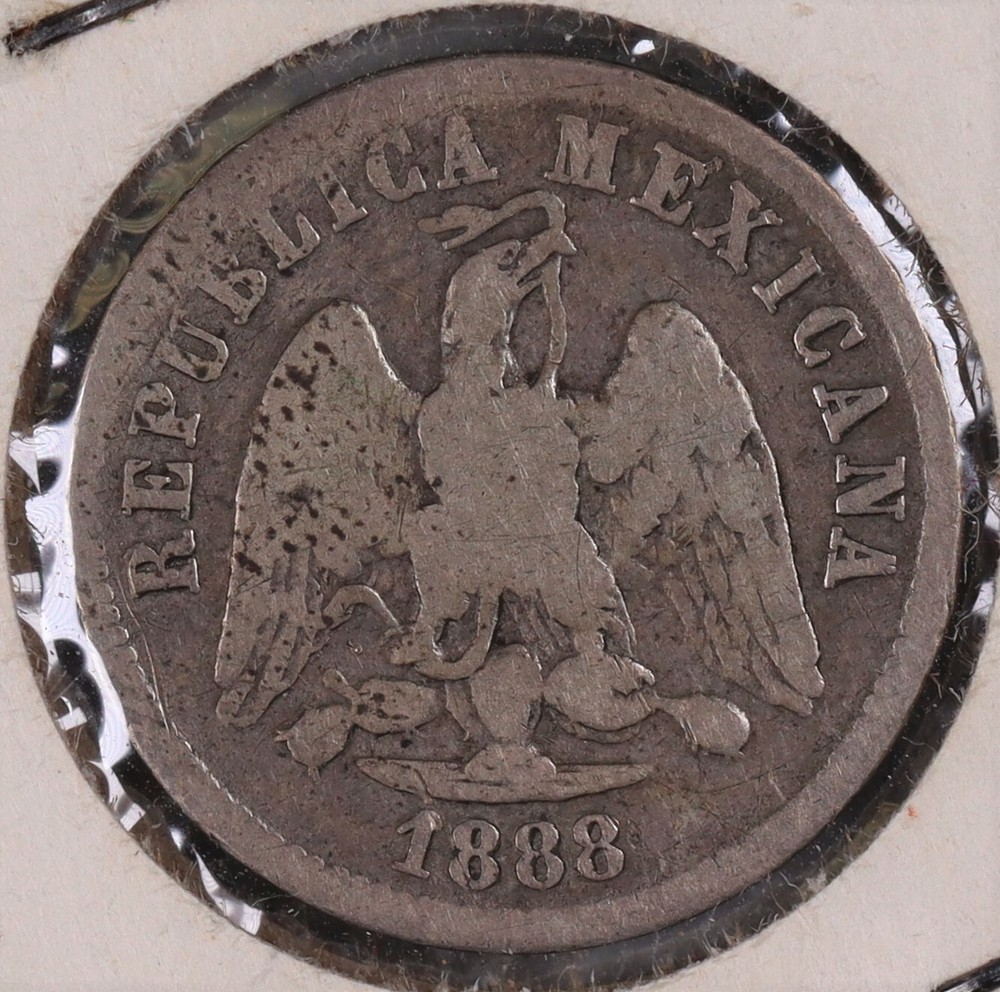 1888 Cn M Mexico 10 Centavos Coin