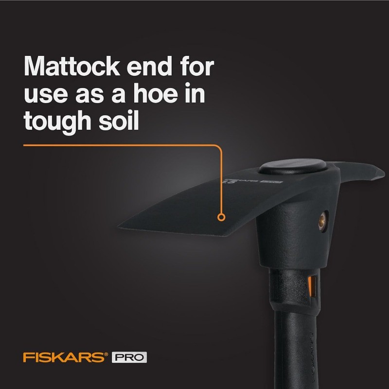 Fiskars IsoCore Pickaxe Mattock w/ Anti-Shock Handle