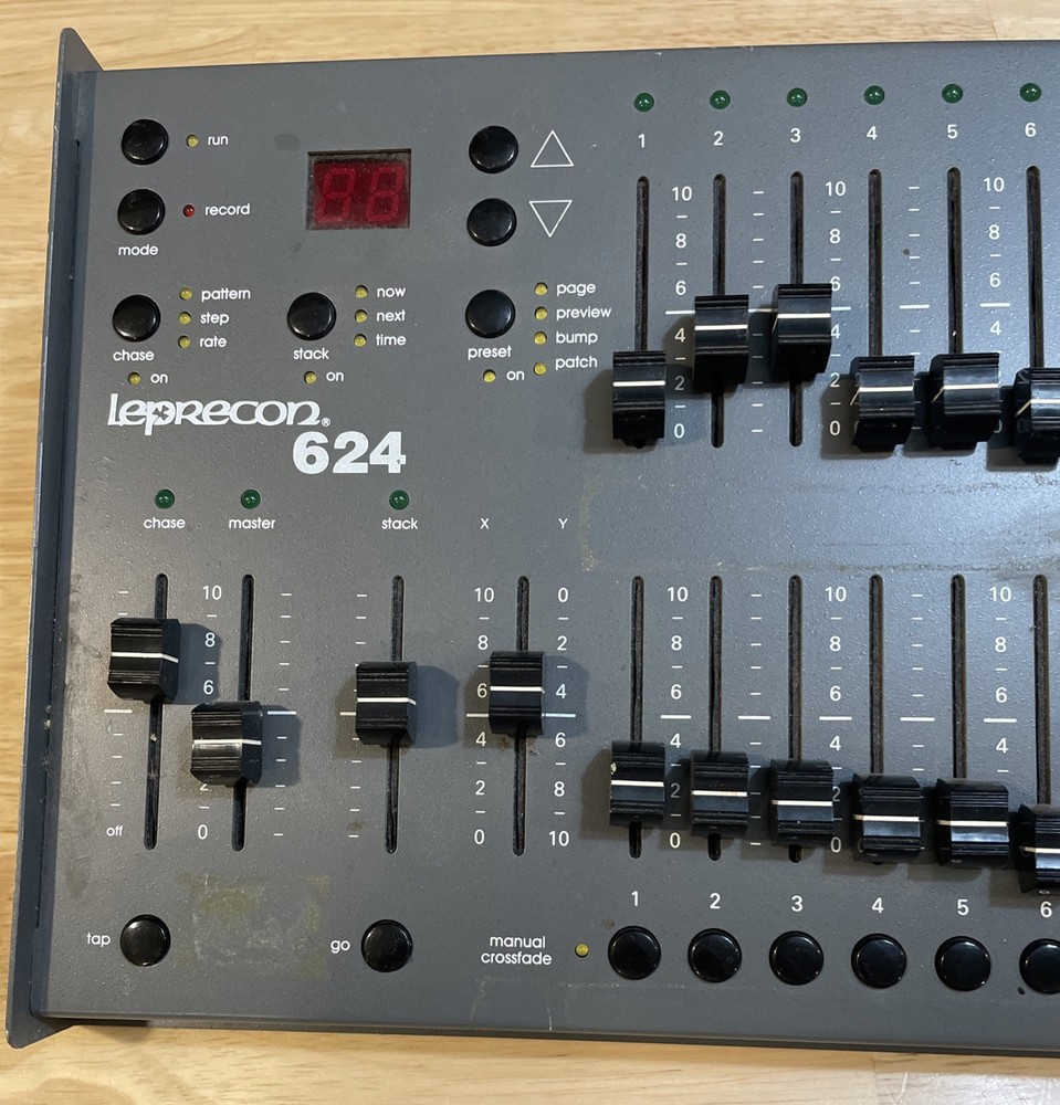 Leprecon LP624 MPX 24Ch Stage Light Controller Tested Working W/ac Adapter.