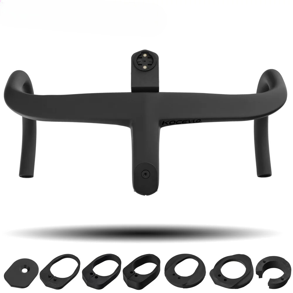 Road Bicycle Carbon Integrated Handlebar 28.6mm Internal Cable Handlebar Parts