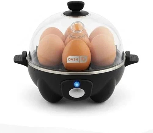 DASH Electric Rapid Egg Cooker, 7 Egg Capacity, Black