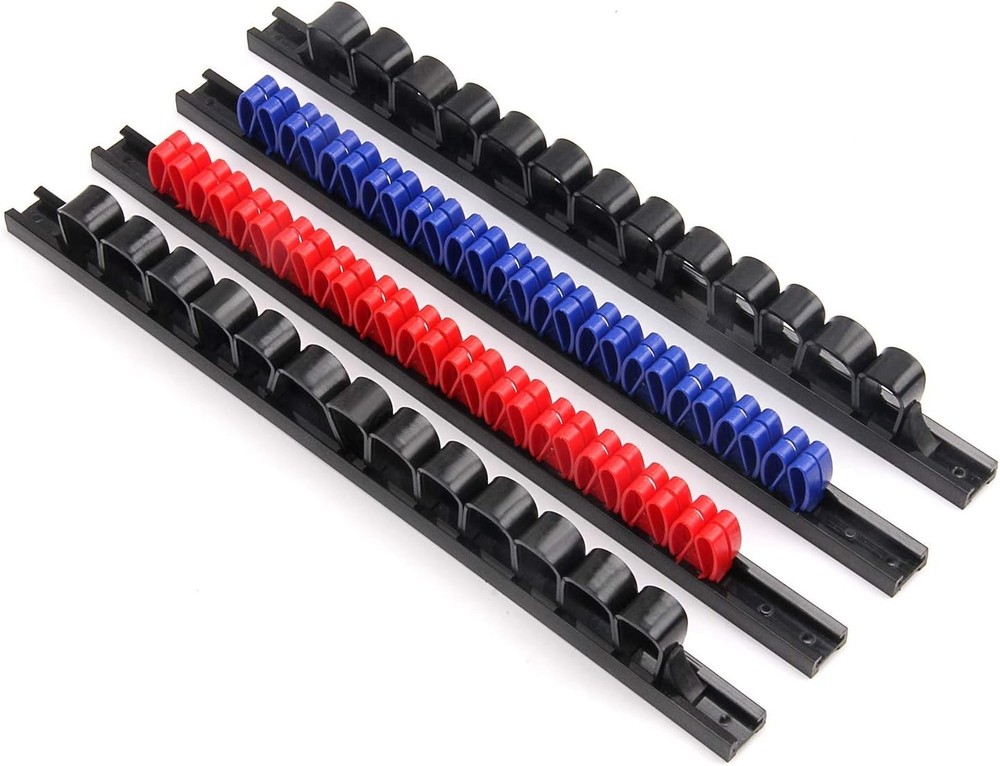 4-Piece Wall-Mounted Screwdriver & Wrench Organizer | Efficient Tool Storage