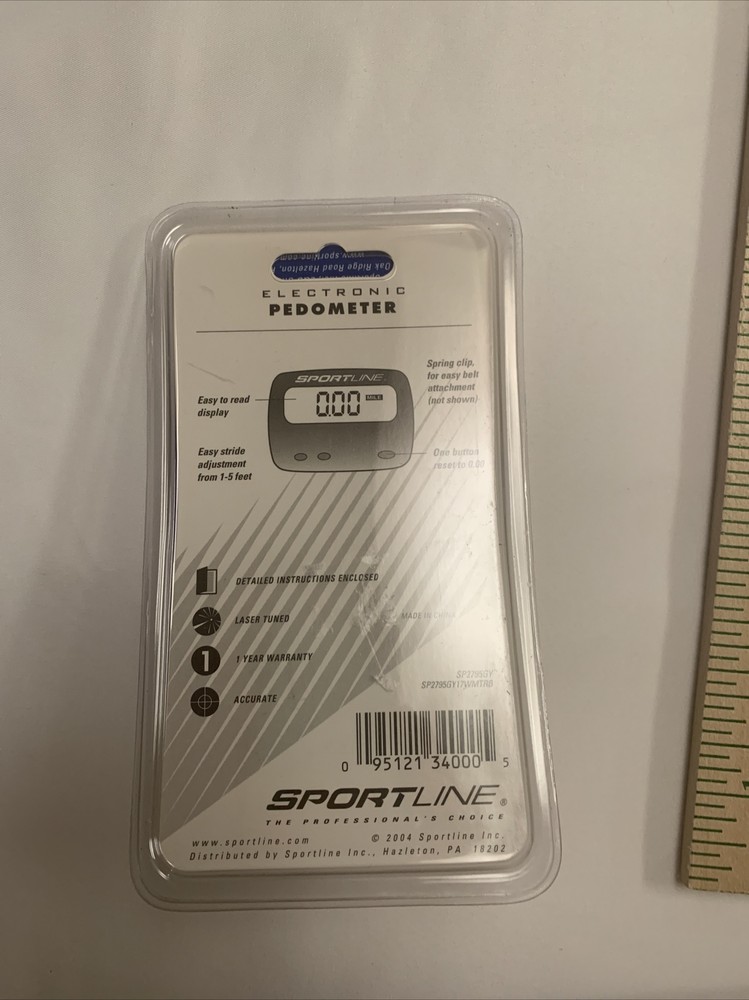 SPORTLINE Electronic Pedometer Walking Jogging Step Count & Distance Tracker New