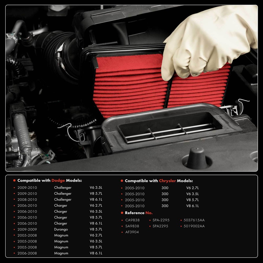 High Performance Engine Air Filter for Chrysler 300 Dodge Charger Durango Magnum