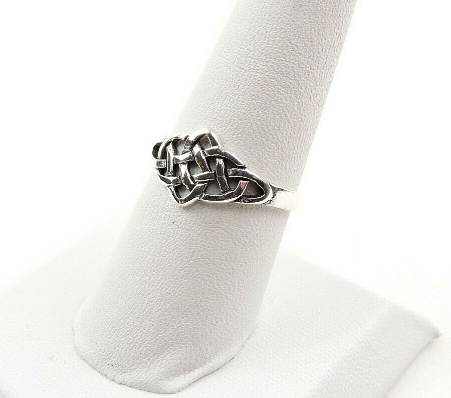 Sterling Silver Celtic Weave Ring - Free Gift Packaging