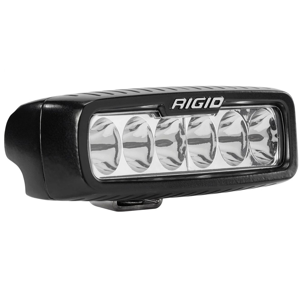 Rigid 914313 SR-Q Series PRO Driving White Rectangle LED Single Light Kit Black
