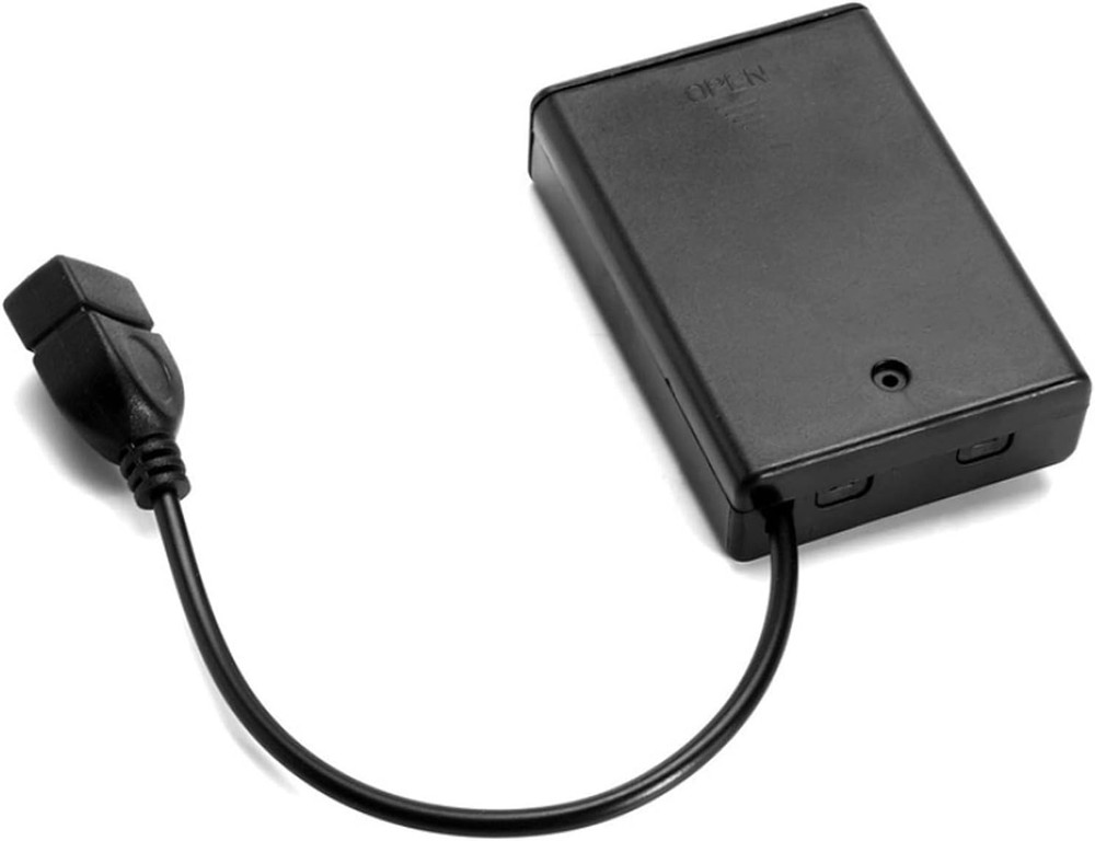 Compact 3 AA Battery Holder with Switch - Ideal for LED Lights & More - 2 Pack