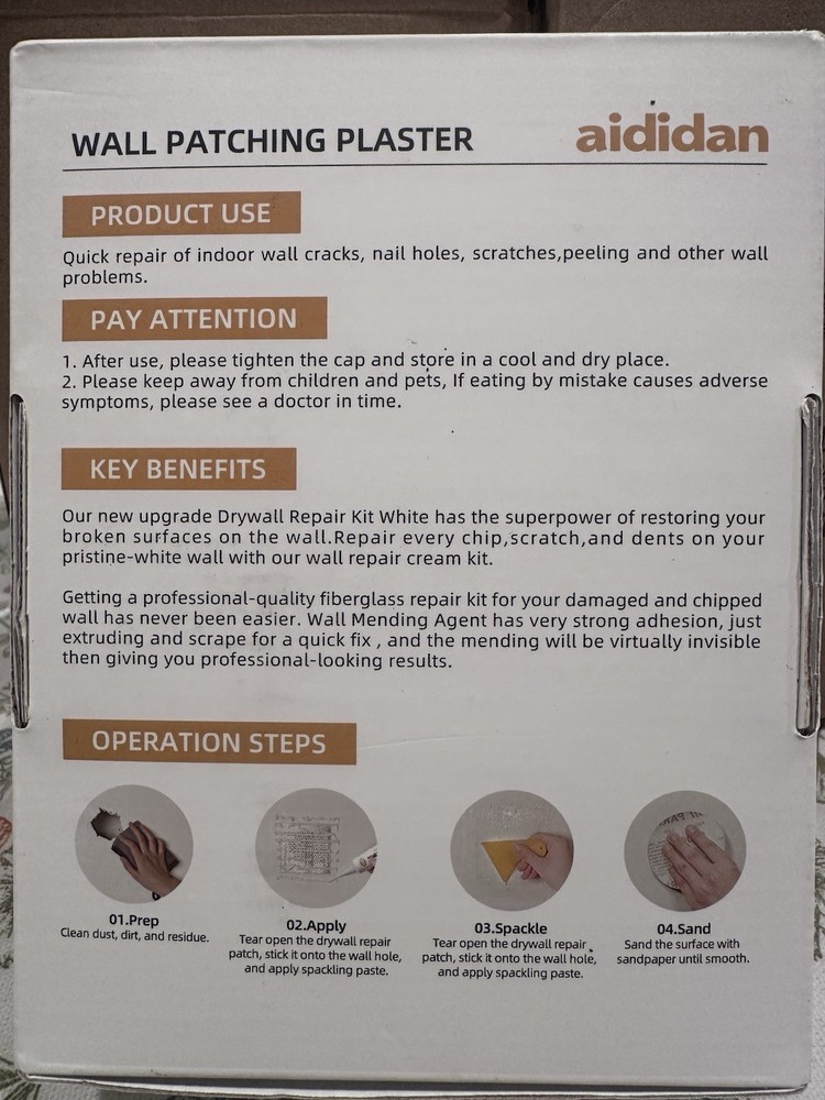 Aididan Wall Plaster Patching Kit