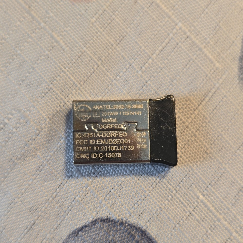 Dell Wireless USB Receiver Adapter Dongle USB Interface Model DGRFEO