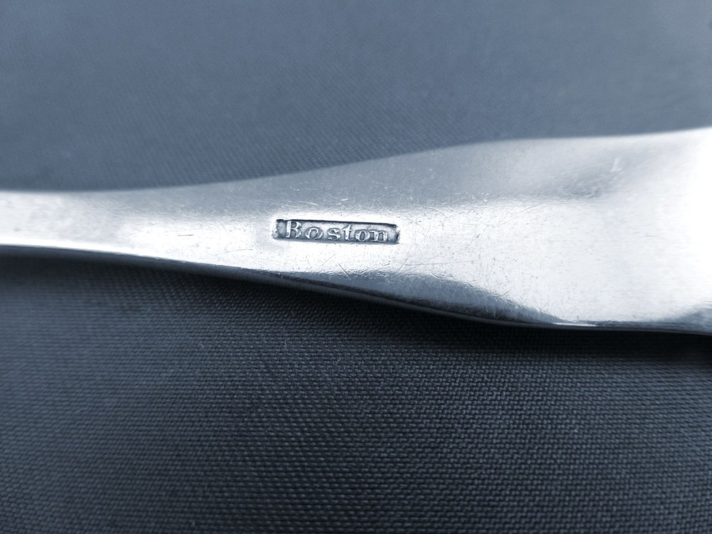 COIN SILVER E. CUTLER BOSTON TEASPOON-6 1/4"