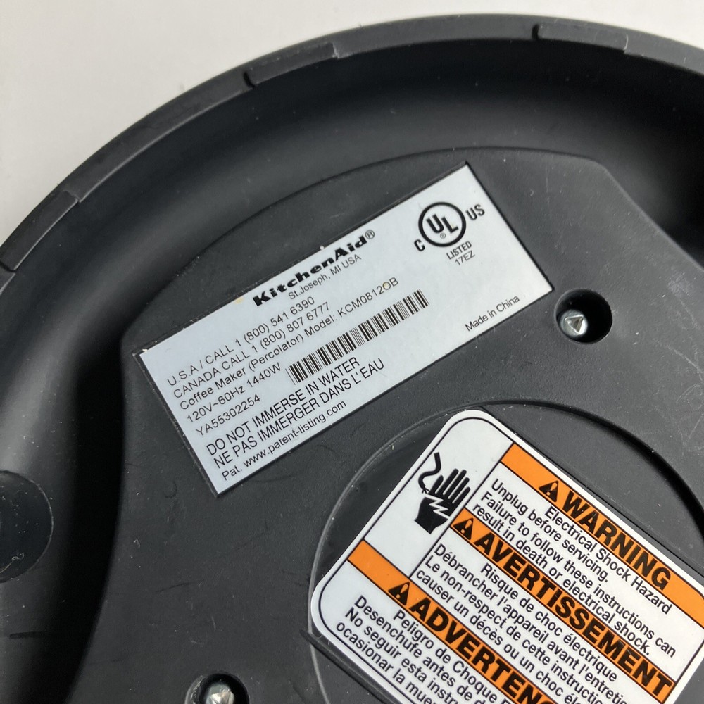 KitchenAid Siphon Coffee Brewer Percolator KCM0812OB Replacement Base Element