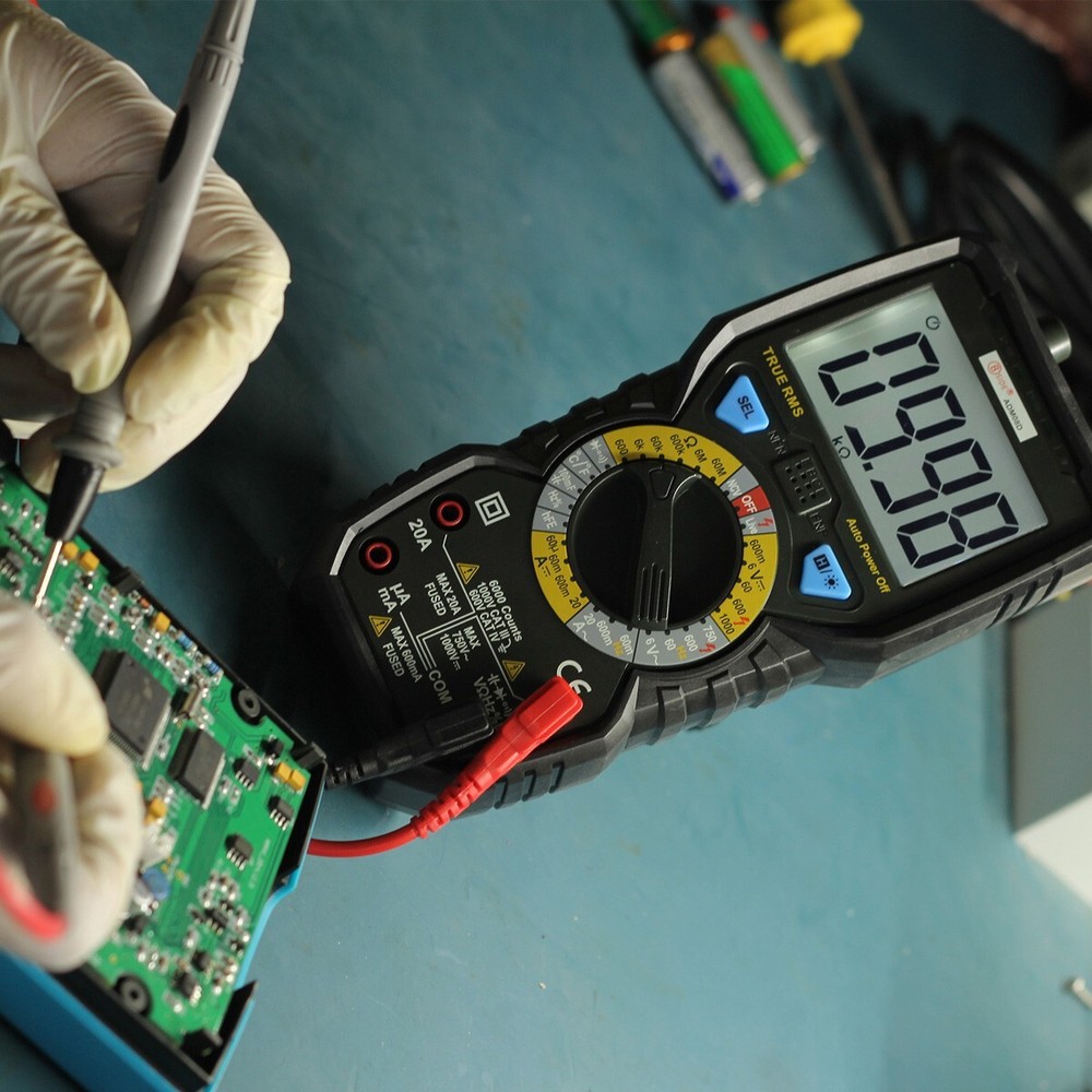 BSIDE ADM08D Multimeter LCD Screen Multi Functional With Test Lead USA