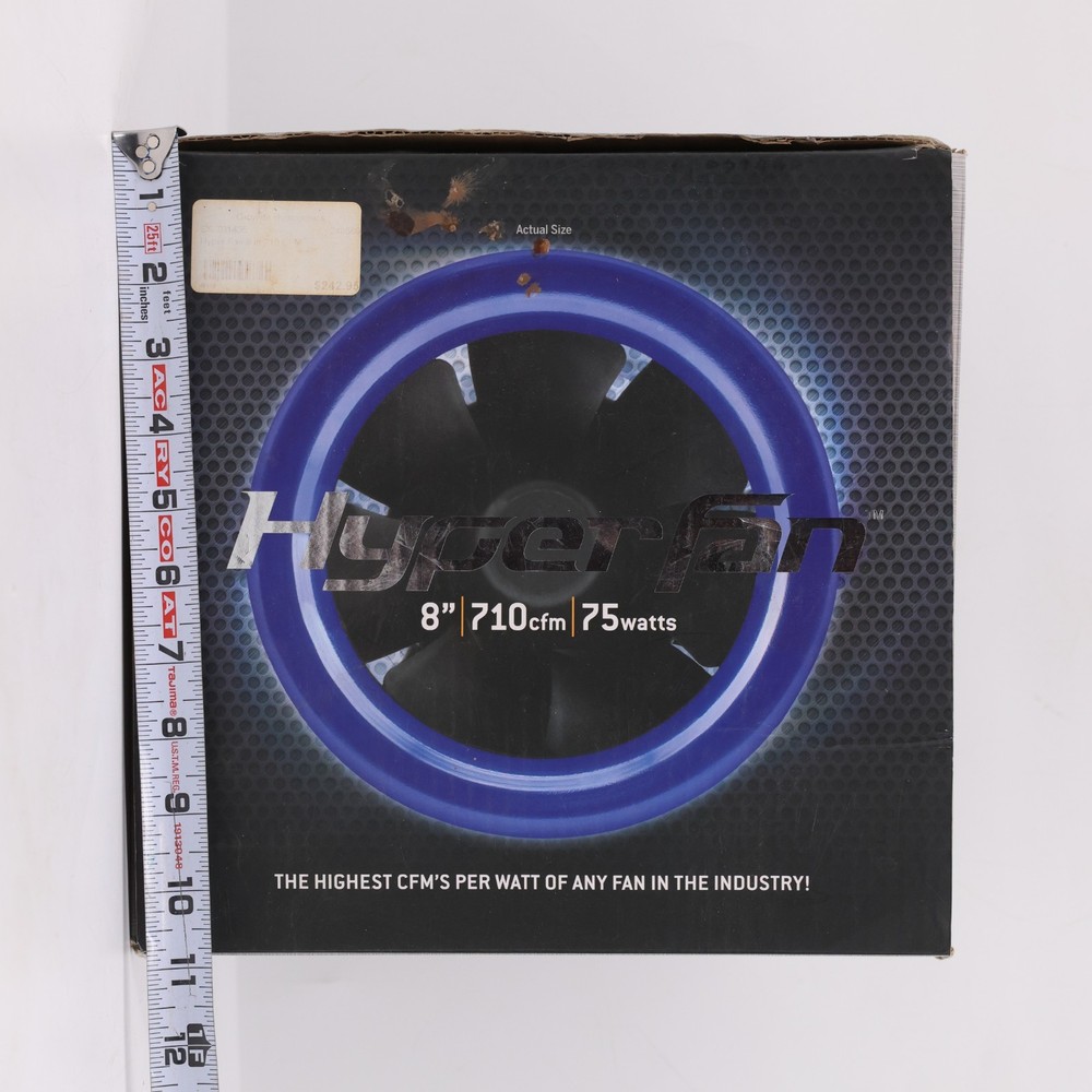 HyperFan 8" MixFlow Inline Duct Fan 75W Grow Ventilation with Controller