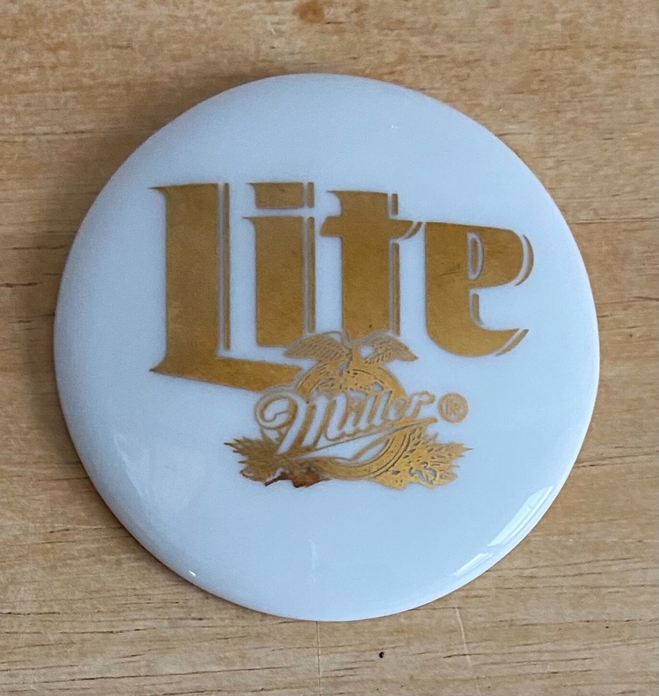 Vintage Miller Lite Ceramic Buttons - Great Find! Rare!