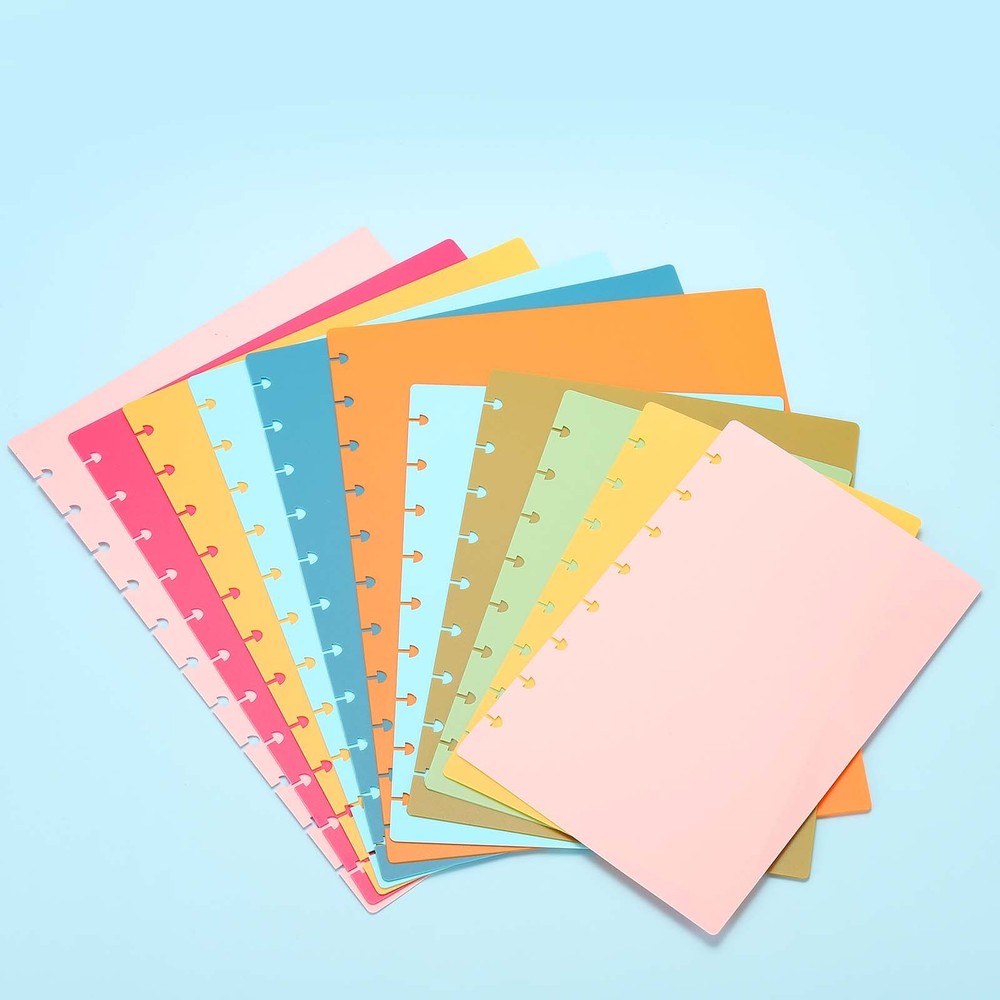 4 Pair Discbound Notebook Cover, Junior Size Planner Cover, Black
