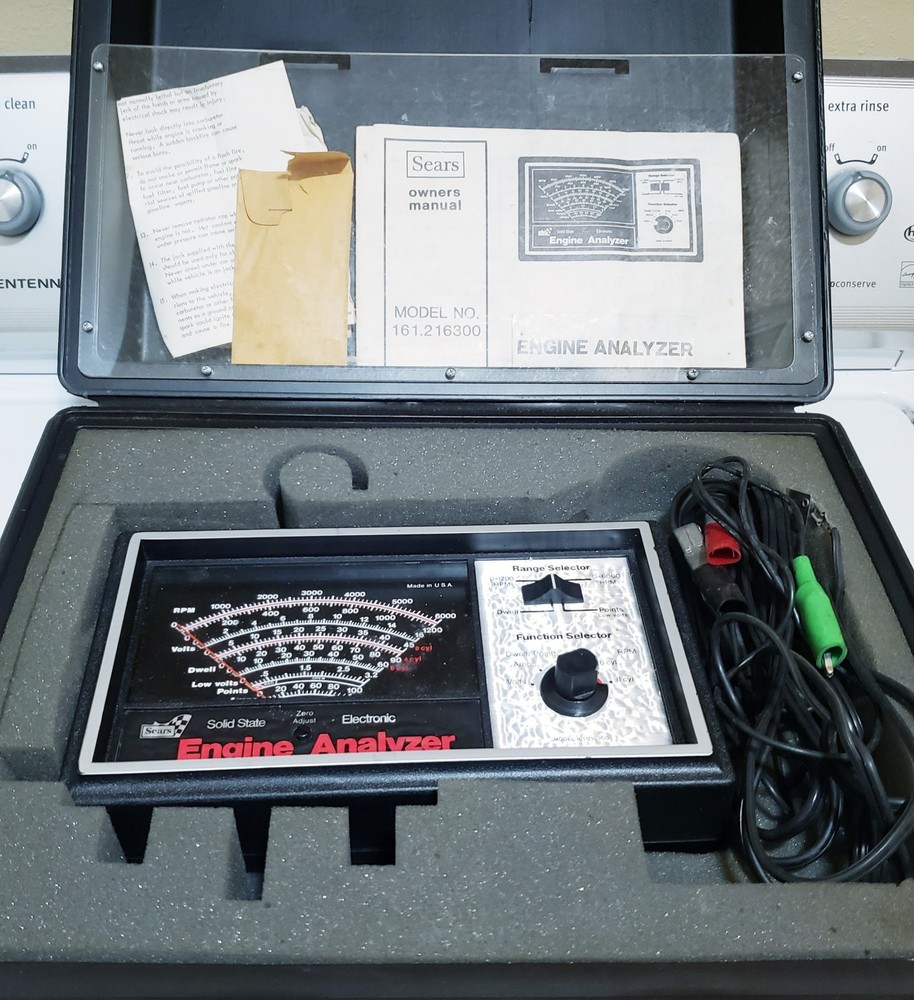 Sears Engine Analyzer 161.2163 with Case & Manual