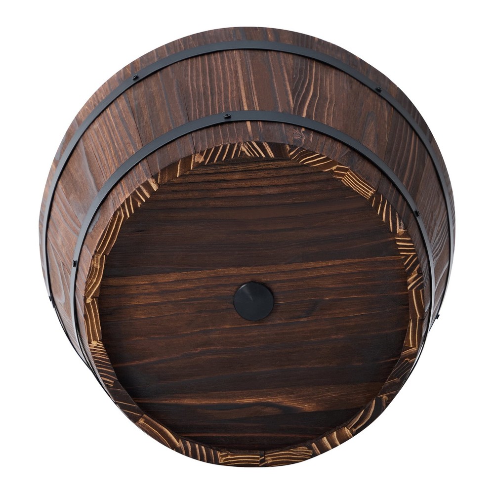 13.5 in Wood Whiskey Barrel Planter