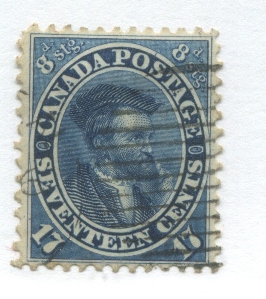 1859 QV 17 cents VF+ used