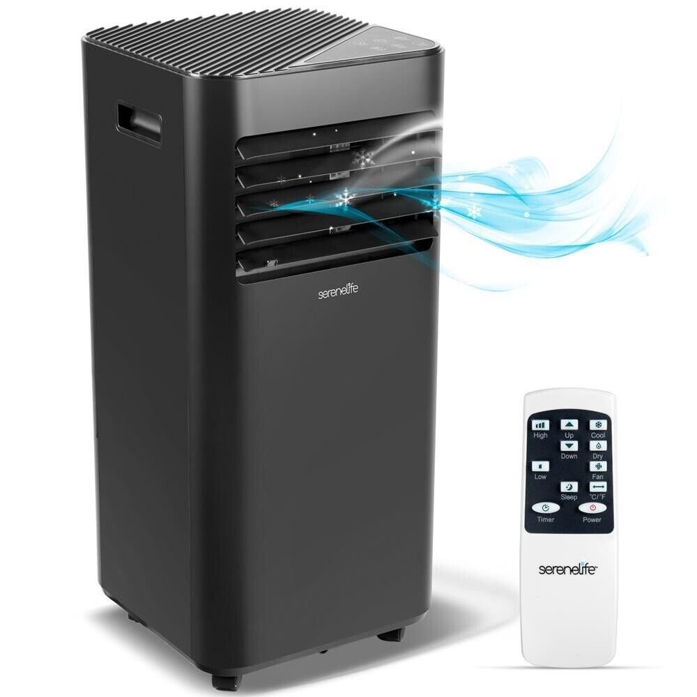 SereneLife Portable Air Conditioner -10000 BTU Cooling Capacity (ASHRAE) Compact