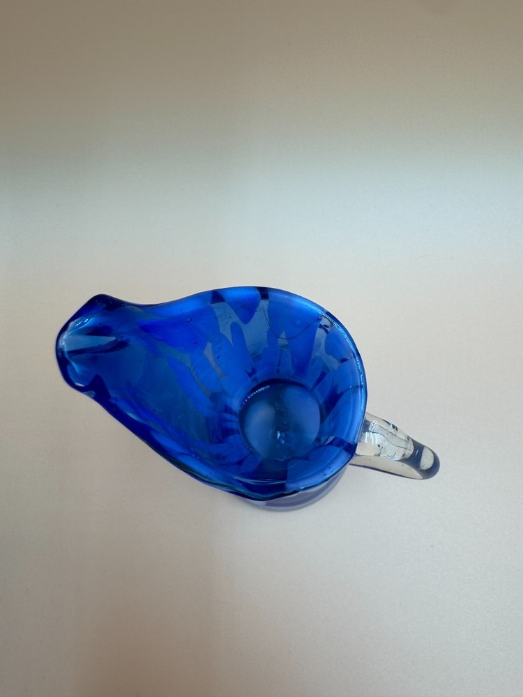 Mini pitcher blown glass, very solid, great weight, beautiful
