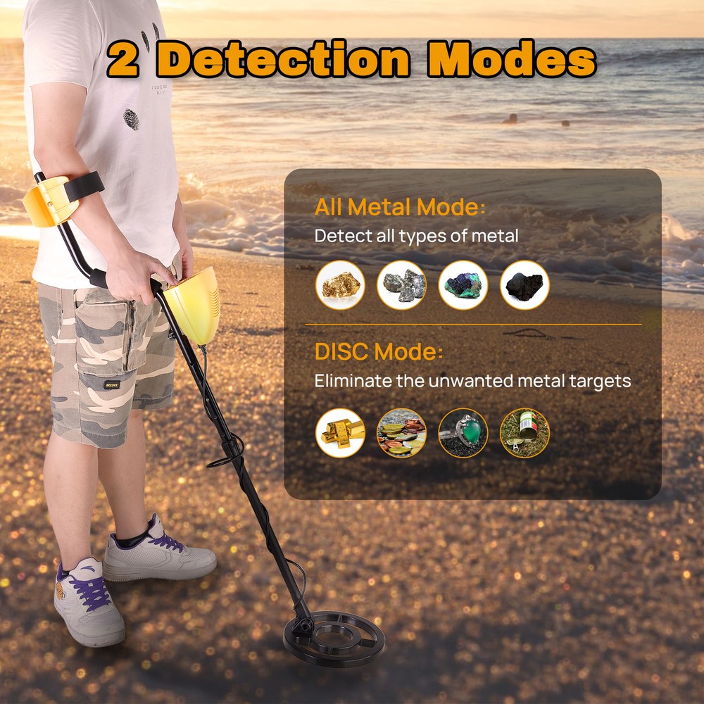 MD-3010II Metal Detector Digger LCD Display Deep Sensitive Light Hunter Coil