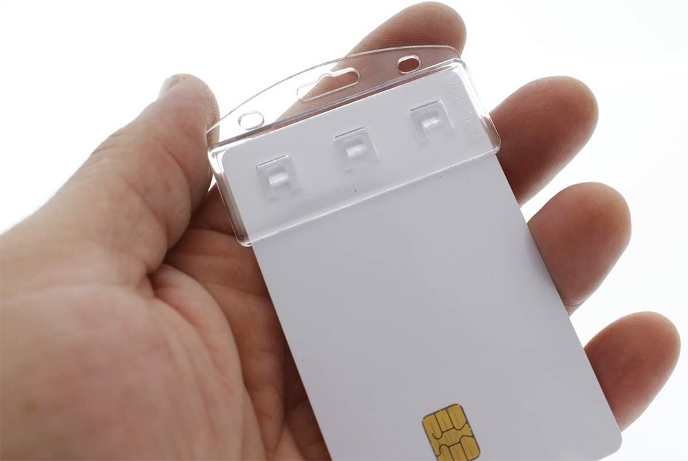 5 Pcs Vertical Half Card Smart Chip Insert Badge Holder - Specialist ID