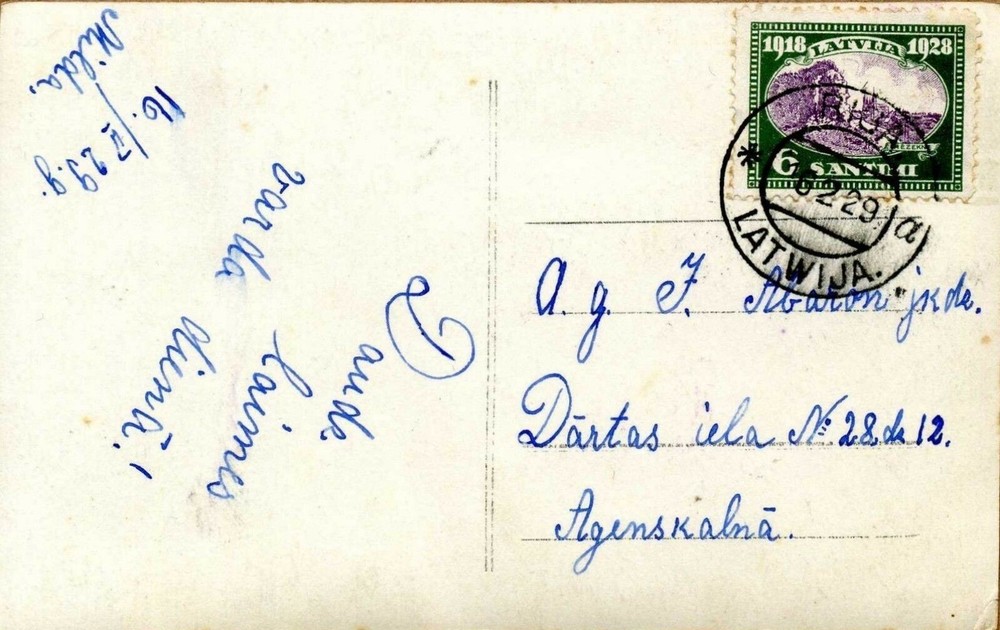 Latvia 1929 Varda Diena Postcard w/Riga Cancel